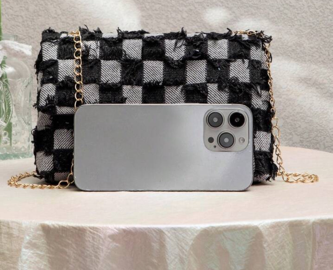 Black Luxury Checker Bag