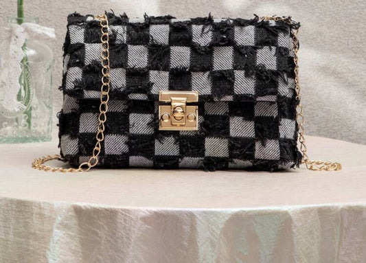 Black Luxury Checker Bag